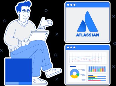 Atlassian Jira and Confluence apps integration illustration