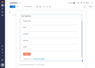 Embed HubSpot Forms in workdocs