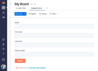 Embed HubSpot Forms in board views