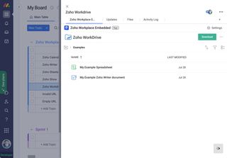 Embed Zoho Workdrive folders